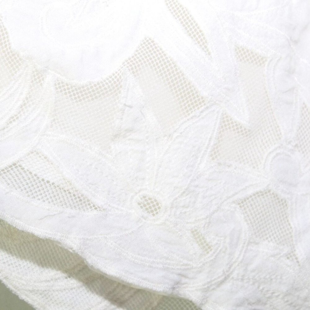 Free People Lace Kadek Shorts Off White Smocked Floral Cutout Size Large H13520 - Picture 4 of 10